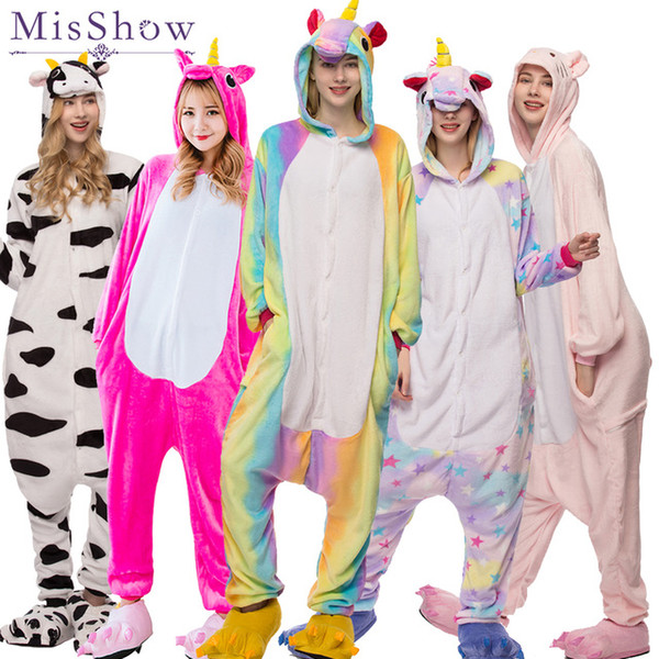 2022Adult Winter Pajamas Casual Animal Pajama Sets Hooded soft Homewear Flannel Sleepwear Female Cute Giraffe Cartoon Pyjama