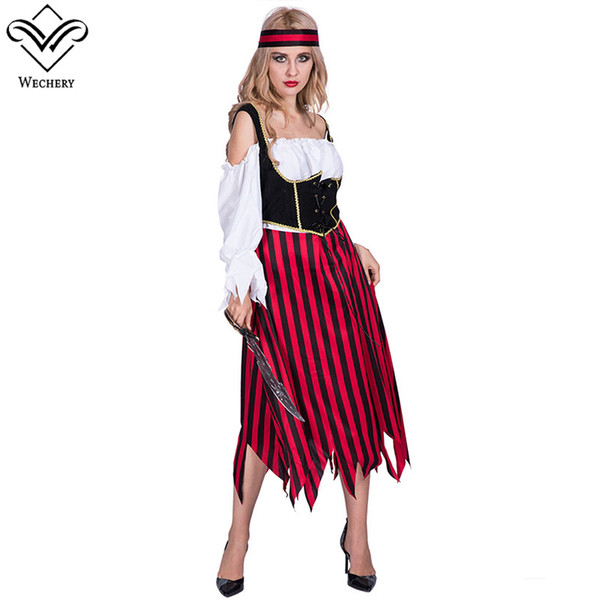 Sexy Pirate Charming Costume Halloween Fancy Party Dress Carnival Stage Prop Performance Pirate Cosplay Halloween costumes for women