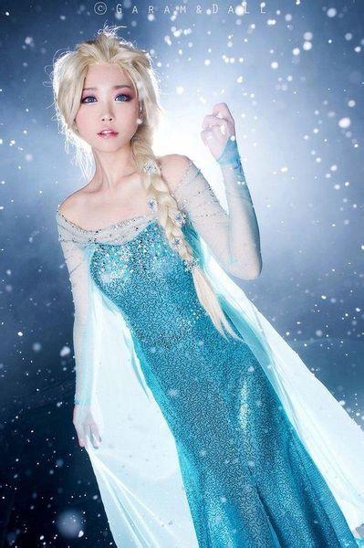 Factory Direct Cartoon Cosplay Adult Halloween Frozen Wedding Dress Stage Play Halloween Costume Princess Aisha Frozen Dress