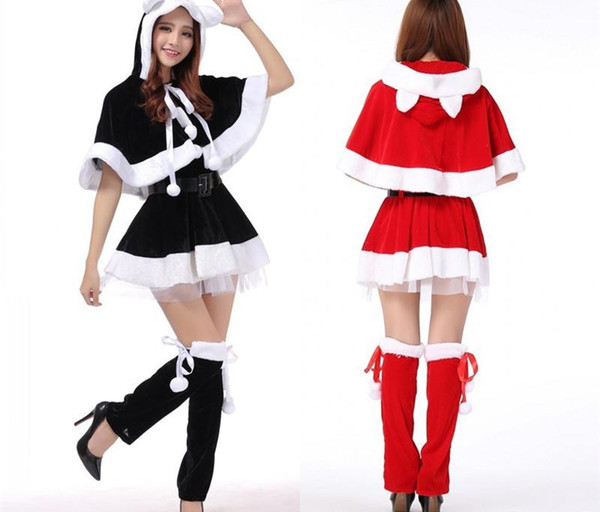 Christmas Santa Claus Theme Costume Womens Fancy Dress Party Coplay Clothes Fashion Teenager Cosplay Womens Clothes