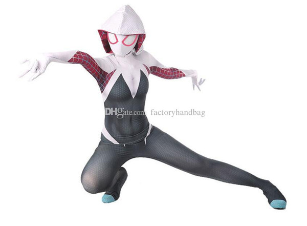 Halloween cosplay Superhero costume 3D digital print Zentai anime Gwen Spiderman tights jumpsuit