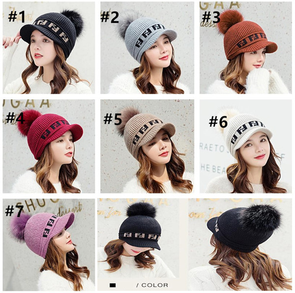 F Winter Knit Hats Crichet Fends FF Letter Pompom Beanie Crochet Visor Caps Brand Women Touques Skull Cap Luxury Warm Peaked Hat A12135 new