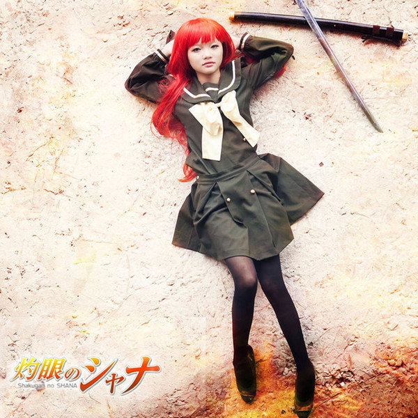 Shana cosplay costumes Long sleeve Japanese anime Shakugan no Shana clothing Masquerade/Mardi Gras/Carnival costumes supply from stock