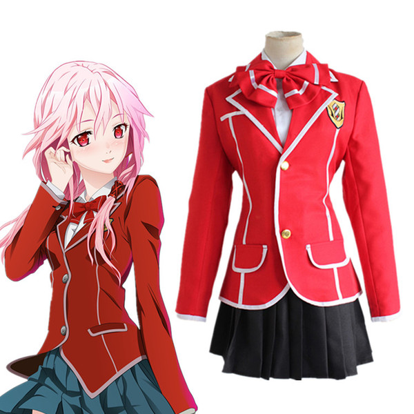 Yuzuriha Inori cosplay costumes red uniform skirt Japanese anime Guilty Crown clothing Masquerade/Mardi Gras/Carnival costumes