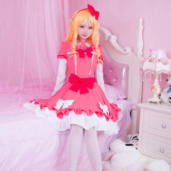 Yamada Elf cosplay costumes Lolita dress Japanese anime Eromanga Sensei clothing Masquerade/Mardi Gras/Carnival costumes supply from stock