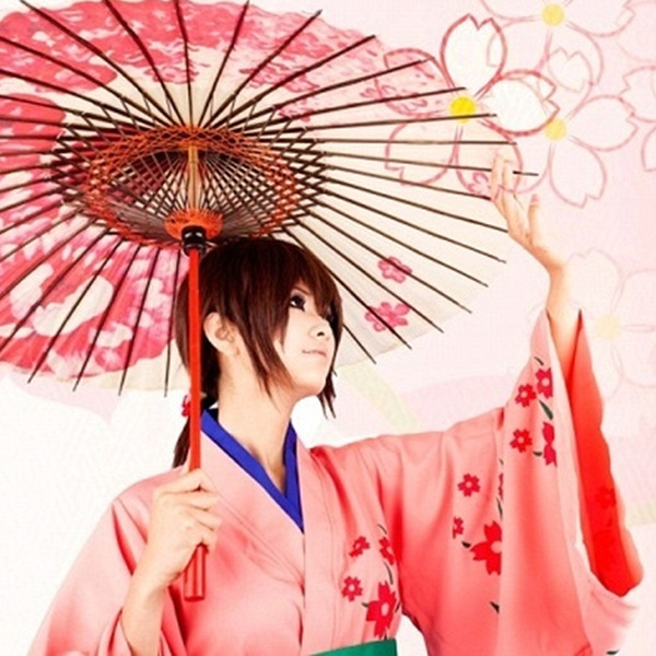 Shimura Tae cosplay costumes pink kimono Japanese anime Gintama clothing Masquerade/Mardi Gras/Carnival costumes supply from stock