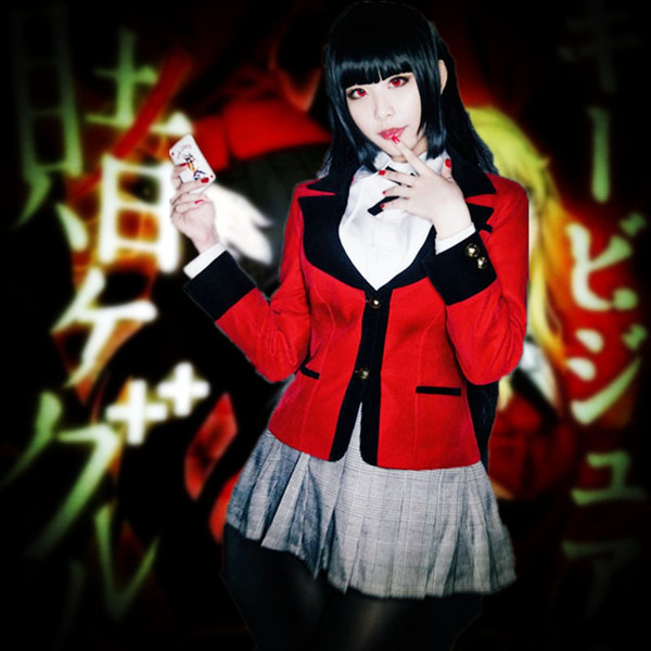 Yumeko Jabami cosplay costumes lattice dress Japanese anime Kakegurui - Compulsive Gambler clothing Masquerade/Mardi Gras/Carnival costumes