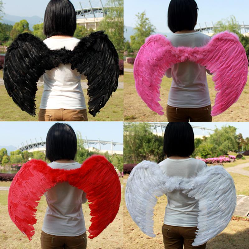 Adult prom dress stage performance supplies feather angel wings 60X80CM