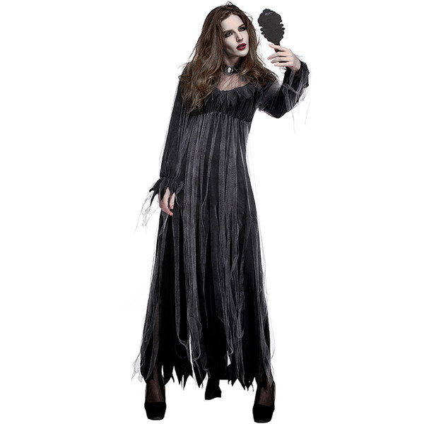 Big Size Halloween Zombie Bride Costumes Ghost Corpse Dress for Women