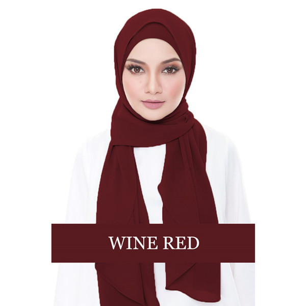 New Muslim Chiffon Scarf Hijab Plain Islamic Patchwork Muslim Scarf+Inner Hijab 11 Colors 