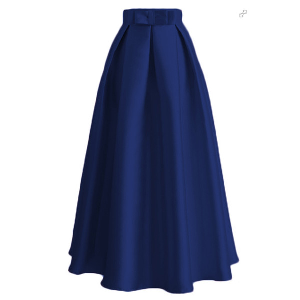 Plus Size Skirts Faldas Mujer Moda 2019 Spring Abaya Dubai Turkish Long Peated Maxi High Waist Skirt Women Jupe Longue Femme