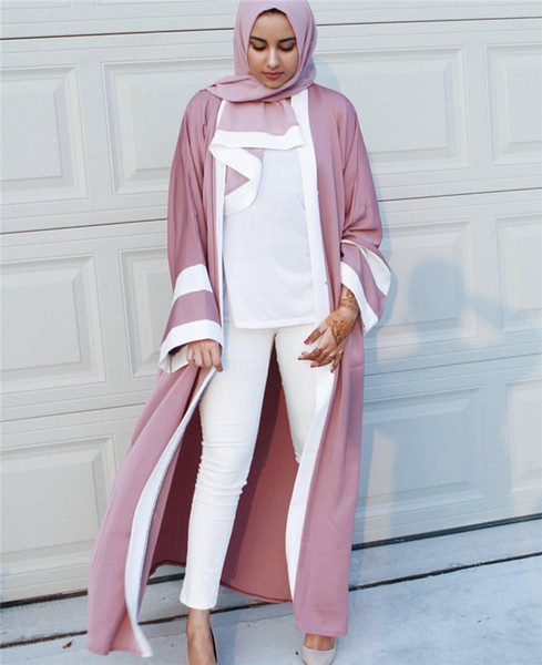 2018 Abaya Arab Clothing Women Musulman Dresse Arabic Dubai Robe Cardigan Femme Adult Fashion Eid Long Dress Thobe