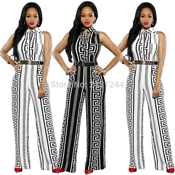 new style African Women clothing Dashiki fashion Print elastic cloth sleeveless jumpsuits dress