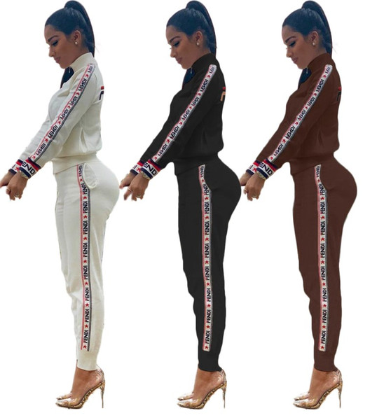 womens hoodie legging two piece set outfits long sleeve tracksuit jacket pants sportswear panelled outerwear tights sports set hot klw0851