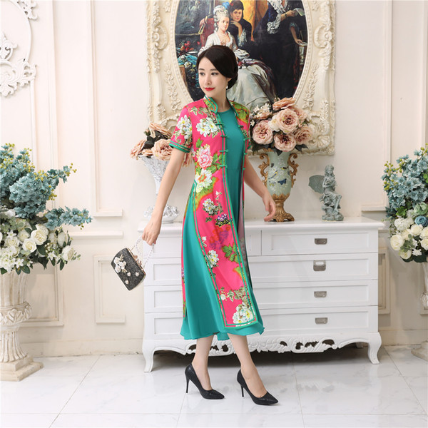 Shanghai Story 2022New Sale Vietnam aodai Chinese traditional Clothing For Woman Qipao long Chinese Oriental dress modern cheongsam ao dai