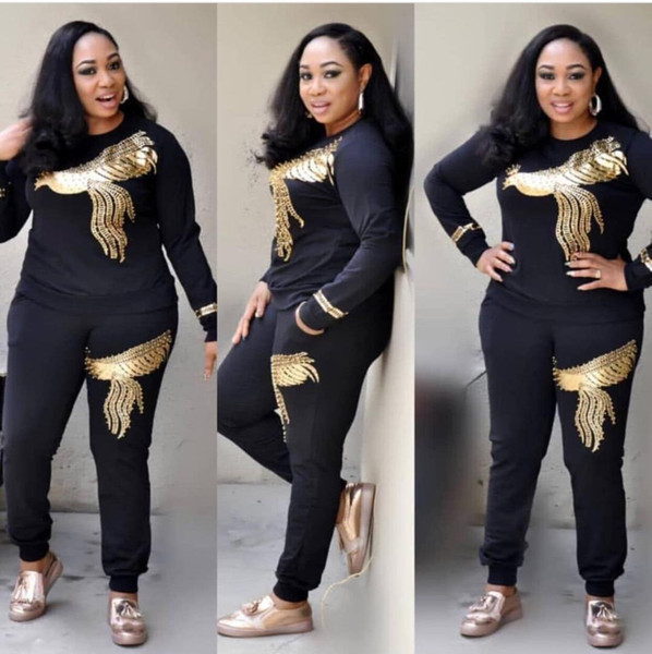 2019 new arrival spring and autumn african women plus size sets M-2XL