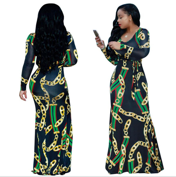 Traditional African Clothing Africaine Print Dashiki Dress Vintage Women Floral Print Sexy Bohemian Maxi Dresses