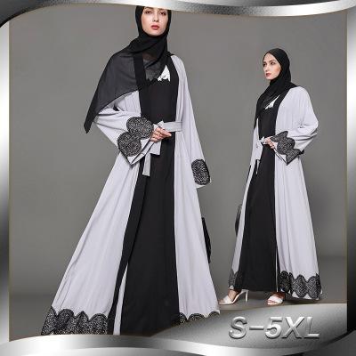 Plus Size 3XL 4XL 5XL Robe Abaya Dubai Muslim Dress Abaya Turkish open Dresses Hot Sale Fashion Muslim Dress