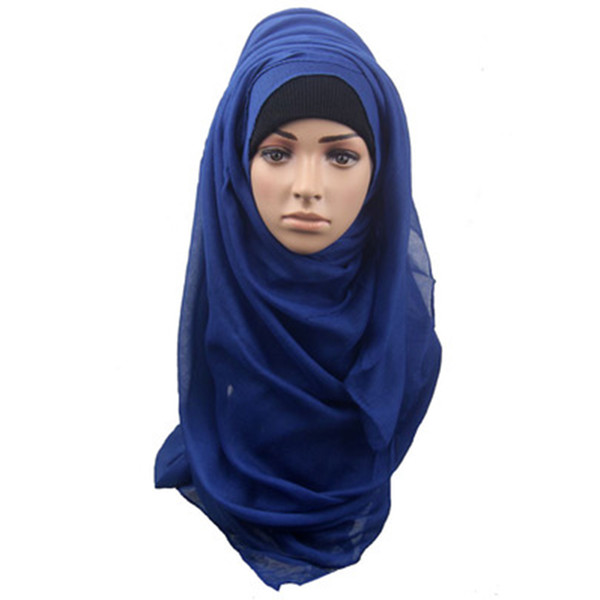 New Muslim Women Solid Color Scarf Head Surrounded Gauze Kerchief Multi Color