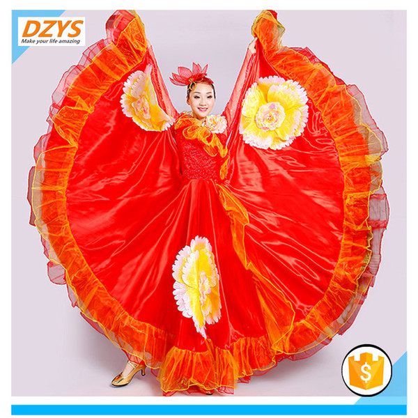 2018 DZYS-YCY new opening long-sleeved high-density pearl yarn petal dance skirt