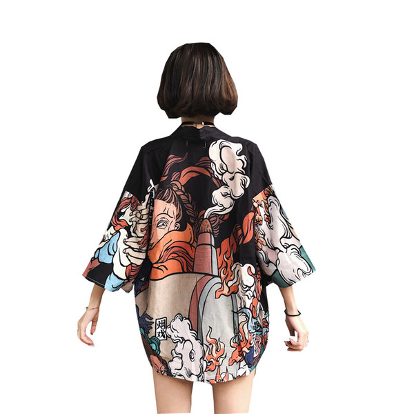 2018 summer sexy women floral chiffon geometry loose shawl kimono cardigan boho coat blouse swimwe cover up blouse dress