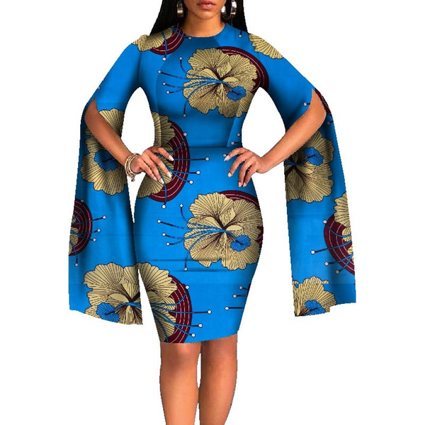 Dashiki African Dresses for Women 2019 Bazin Riche Long Sleeve African Dresses Ankara Fashion Elegant Clothing