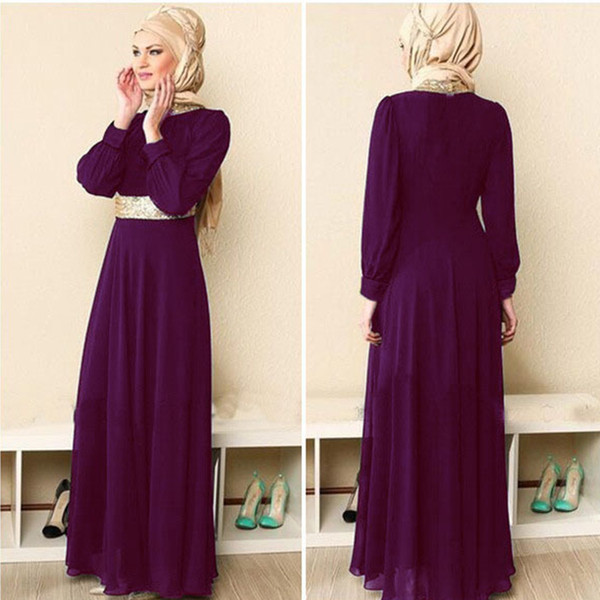 Fashion Muslim Dress Kaftan Dubai Abaya Long Sleeve Single Layer Impervious Arab Robes High Waist Soft Drop Dresses Turkey Islamic Clothing