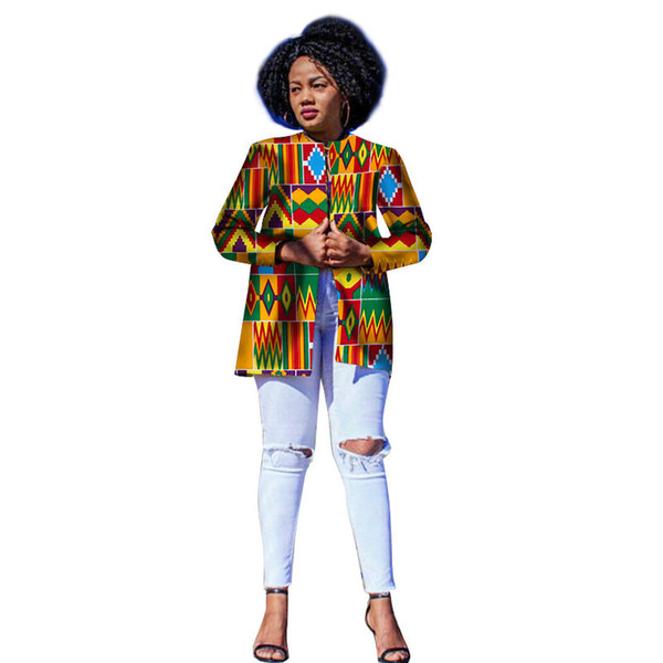 African Clothes 2018 New Full Sleeve Brief Plus Size Dashiki African Dress Coat O-Neck Prints Dresses