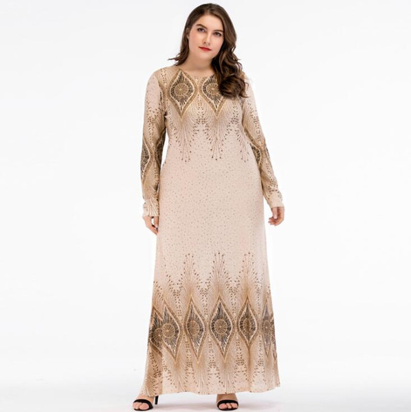 Casual Full Dress Flower Muslim Maxi Abaya Plus Size Long Robe Gowns Loose Style Kimono Ramadan Middle East Islamic Clothing