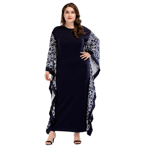 Women Fashion Muslim Middle East Knitting Ruffled Dress Robes Musulman Abaya Gowns Ramadan