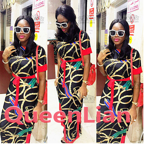 2017 New African Print Elastic Bazin Baggy Pants Rock Style Dashiki Long Dress Famous Suit For Lady