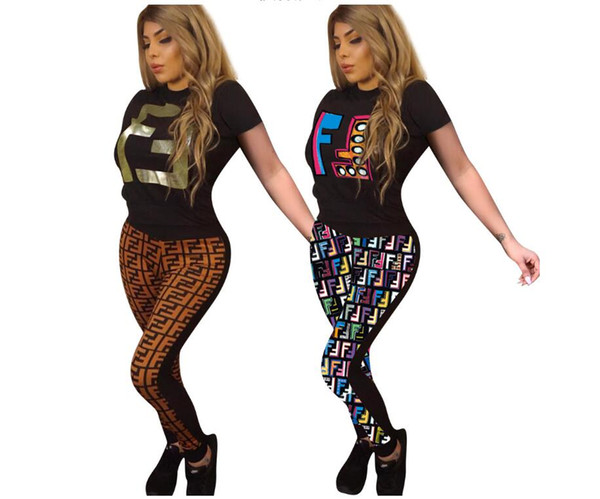 women t-shirt leggings tracksuit short sleeve tee top pants 2 piece set outfits pullover tights sportswear sweatsuit jogger suit plus size