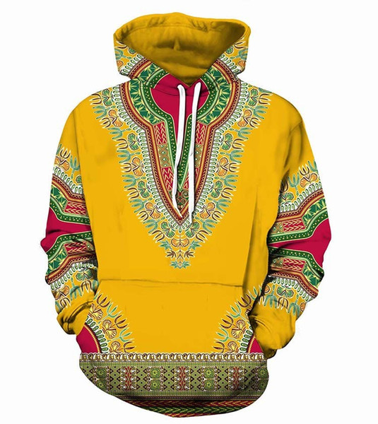 Bazin Riche Men African Dashiki Hoodie Traditional 3D Pattern Pullover women hiphop african clothes colorful Ethnic Sweatshirt