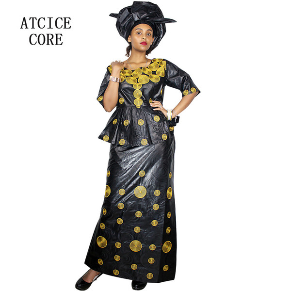 african dresses for woman bazin riche embroidery design long dress DP193