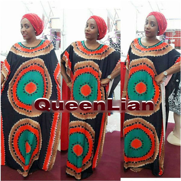 2017 New african 100% Cotton African Print Dashki New Design Yamdou Free Size Sleeve Loose 4 Clolors For Lady