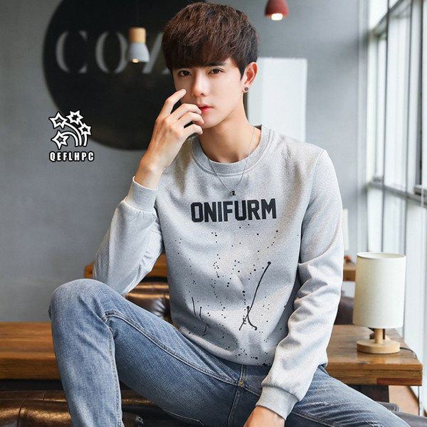 Autumn winter Keep warm Fashion casual men coat Sweater Long sleeves Men Hoodies & Sweatshirts Men Clothing Circular collar Pullover AY67