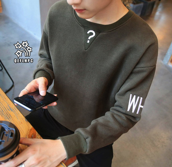 Autumn winter Keep warm Fashion casual men coat Sweater Long sleeves Men Hoodies & Sweatshirts Men Clothing Circular collar Pullover AY11