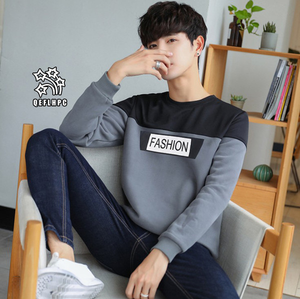 Autumn winter Keep warm Fashion casual men coat Sweater Long sleeves Men Hoodies & Sweatshirts Men Clothing Circular collar Pullover AY76