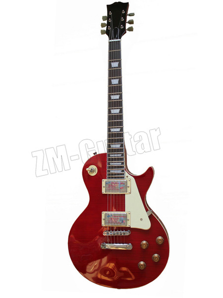 Wholesale - Hot Selling red Tiger stripes standard model Electric guitar / in stock
