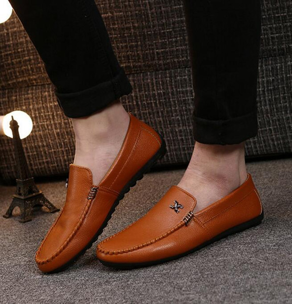 Men Driving Lightweight Mens Slip-on Doug Low Soft Leather Shoes High Quality Cheap Brand Shoes Free Shipping