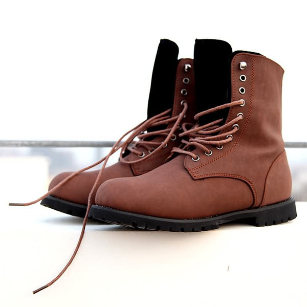 New Arrival Fashion Men's Great Quality Cheap Shoes Brand High Leather Casual Boots Hot Sale Free Shipping