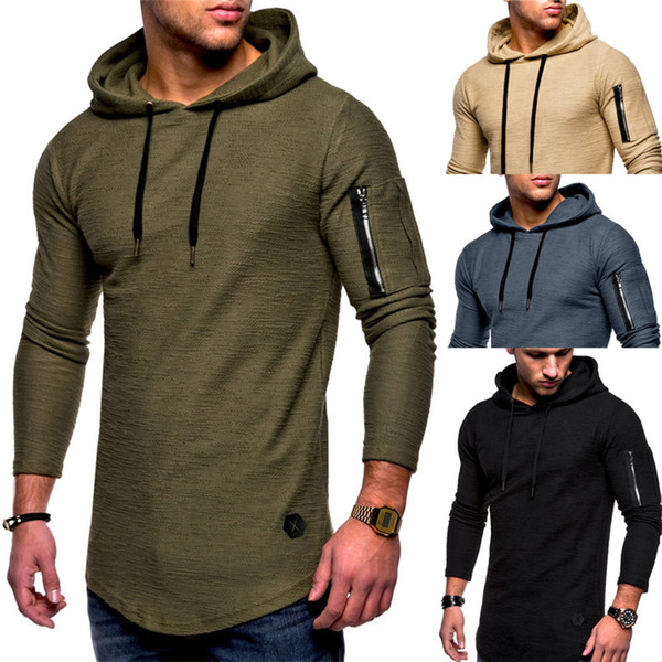 Men t-shirt long sleeve Autumn Winter Casual Zipper T-shirt Solid Pullover Sweatshirt men shirt hoodie Coats Outerwear Shirt