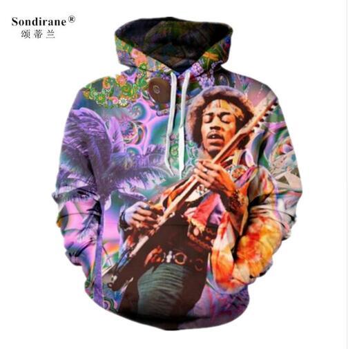 Sondirane 2018 Fashion New Fashion Women/Men Music Men 3D Print Casual Hoodies Sweatshirt Casual Long Sleeve Hip Hop Pulloves