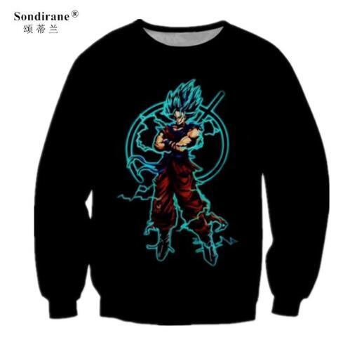 Sondirane New Fashion Women/Men Anime Dragon Ball Z GoKu 3D Print Casual Sweatshirts Long Sleeve Crewneck Tracksuit Pullver Tops