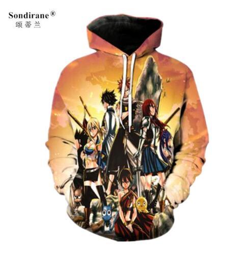 Sondirane 2018 New Fashion Women/Men Anime 3D Print Cartoon Funny Hoodies Sweatshirt Casual Long Sleeve Pullover Hip Hop Tops Clothes Outfit