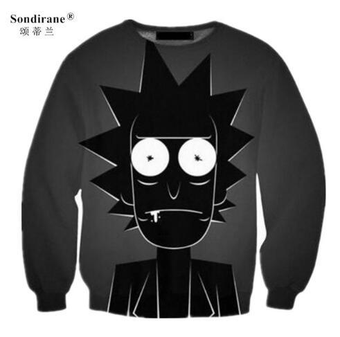 Sondirane New Fashion Rick and Morty 3D Print Casual Crewneck Sweatshirts Long Sleeve Anime Cartoon Personalized Pullovers Tops