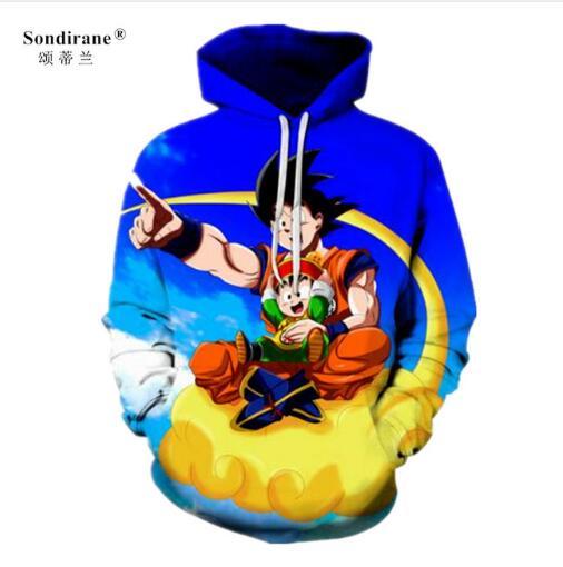 Sondirane New Fashion Women/Men Dragonball Z GoKu 3D Print Casual Hoodies Long Sleeve Street Sweatshirt Hip Hop Pullovers Tops