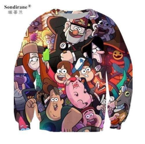 Sondirane New Fashion Women/Mens Funny 3D Print Anime Cartoon Sweatshirts Long Sleeve Crewneck Pullovers Hip Hop Pullover Tops