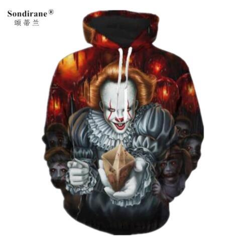 Sondirane New Fashion Haloween Zombie King 3D Print Casual Hoodie Sweatshirt Funny Creative Pullover Long Sleeve Tracksuit Tops