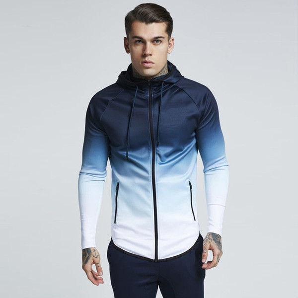 E-BAIHUI New Running jacket gym Men quick-drying long sleeve Hoodies Fitness Bodybuilding Sweatshirt male Pullover Hoodies Sports jacket